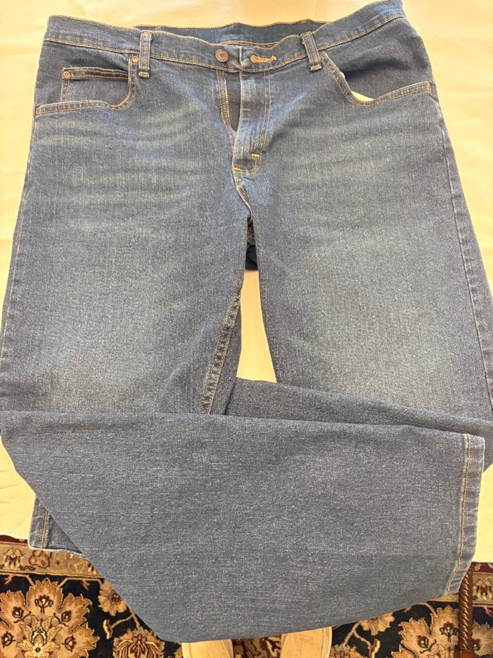 Wrangler Jeans Mens Dark Blue Denim 34x32